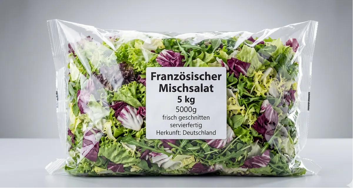 Französischer Mischsalat 5 kg mit Radicchio, Rucola und Frisée